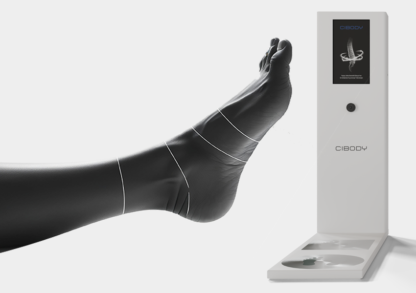 Ayak analiz cihazının sensör ve yazılım ile ölçüm yapması